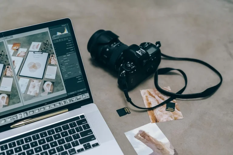 A computer screen displaying a food photo being edited with editing software tools visible.