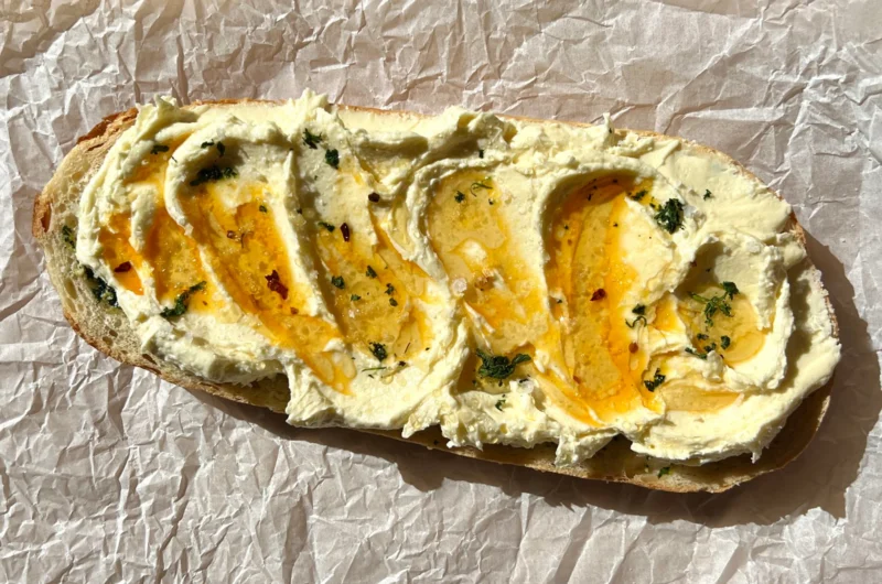 Whipped Brie Garlic Bread